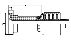 SAE法兰6000PSI⼀体式接头